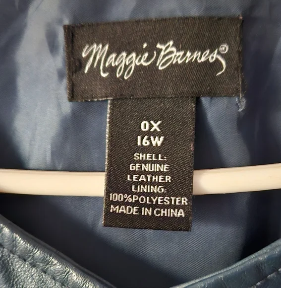 Dark Teal Genuine Leather Jacket Maggie Barnes - Picture 3 of 7